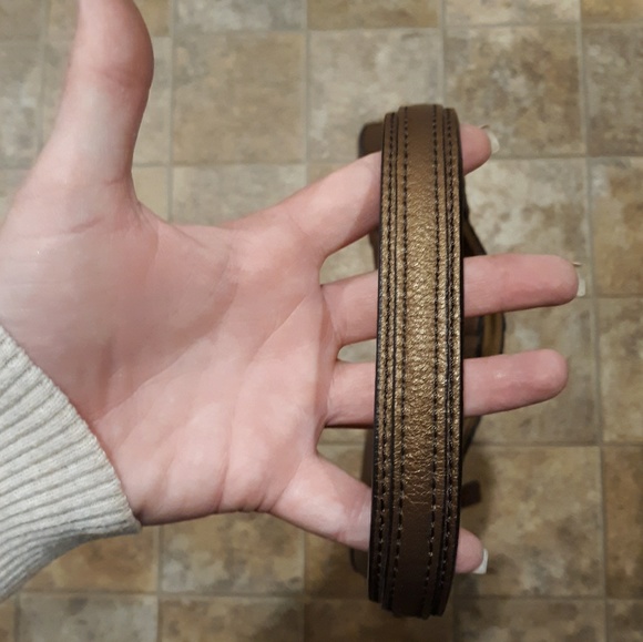 Banana Republic Bronze 100% Leather Hobo Bag. - Picture 5 of 8